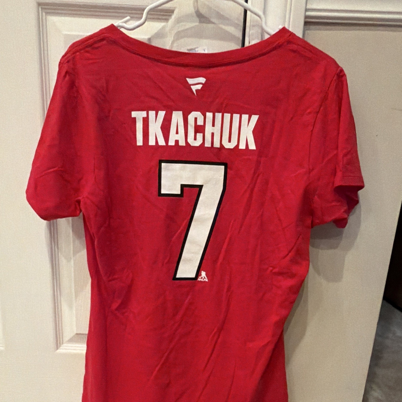 Fanatics Ottawa Senators Brady Tkachuk #7 NHL Hockey Red Shirt Women’s L