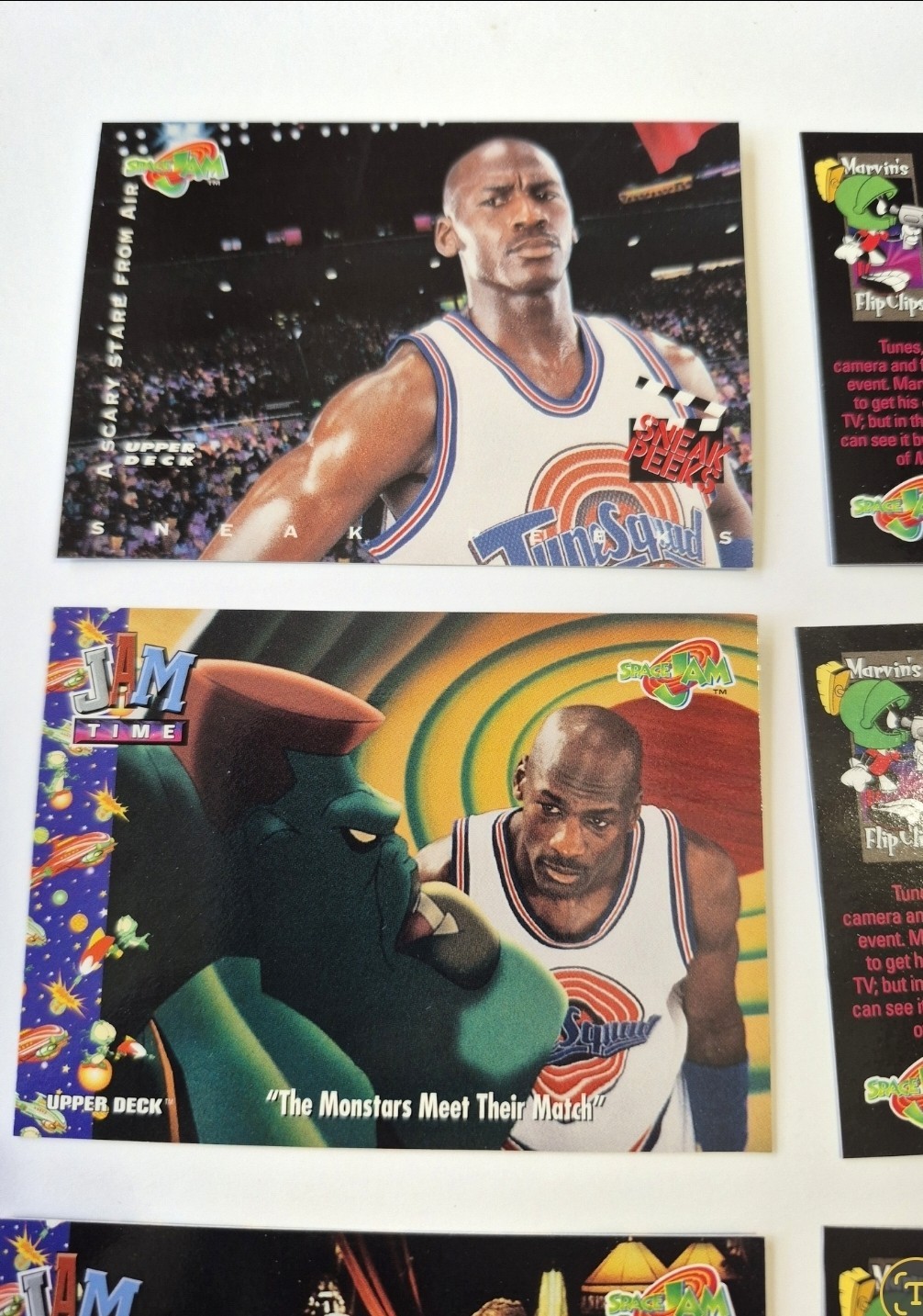 Space Jam Card Lot Of 11 Michael Jordan 1996 #56 Sneak Peek Booster Pack Wrapper