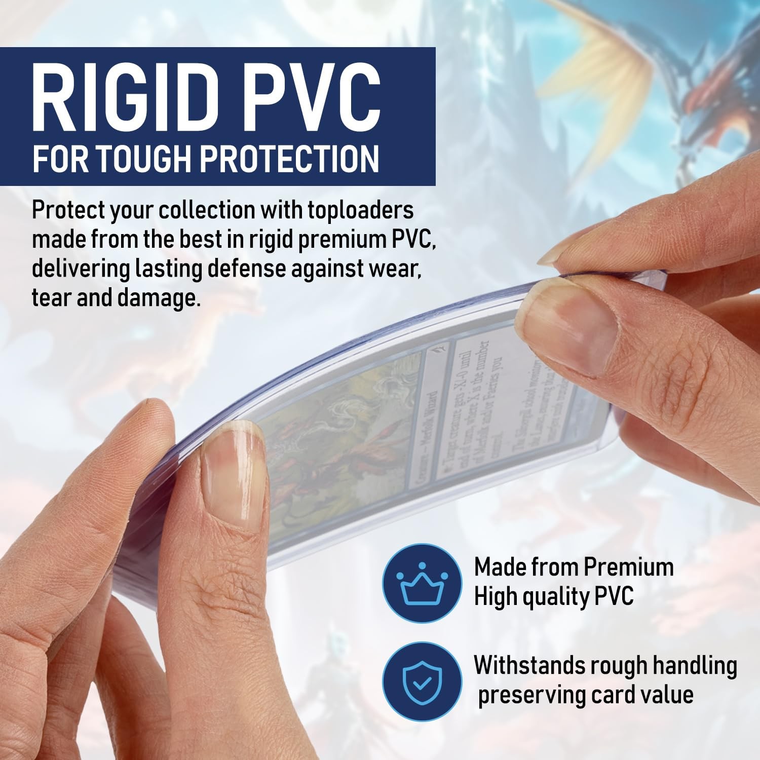 Premium Seamless 20PT – 360PT Thick Top Loaders for Cards | Top Loader Card H…