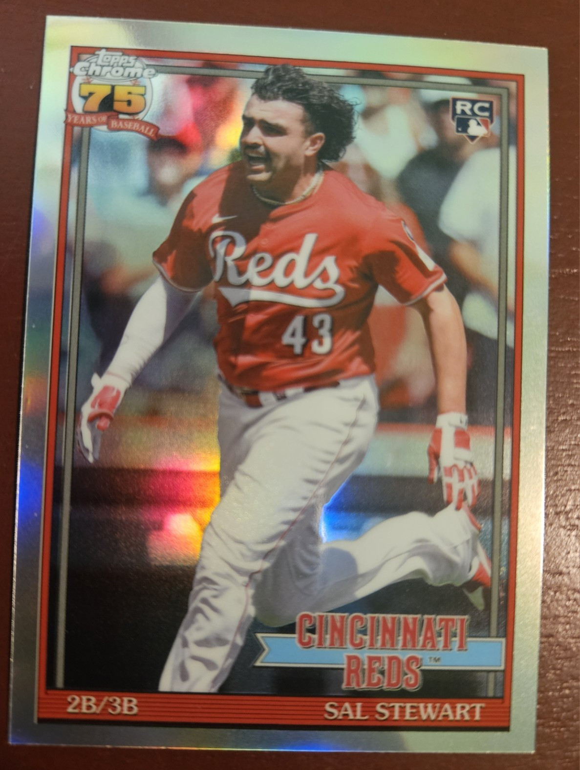 Topps 2026 Chrome Sal Stewart #91C2-27 Cincinnati Reds 1991 Insert Rookie Card