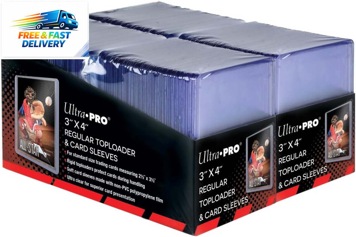 3″ X 4″ Clear Regular Toploaders for Cards with Card Sleeves Bundle Standard Siz