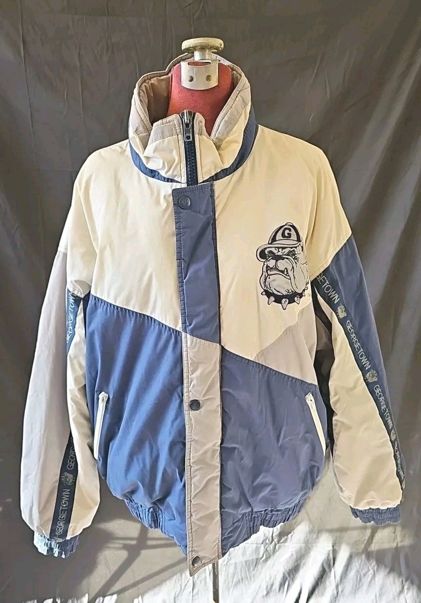 Pro Player Georgetown Hoyas Puffer Zip Jacket Size XL 90’s VTG