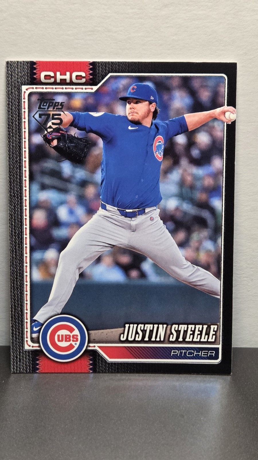 2026 Topps Series 2 – Justin Steele – Black Boarder Parallel 17/75 – Cubs SSP