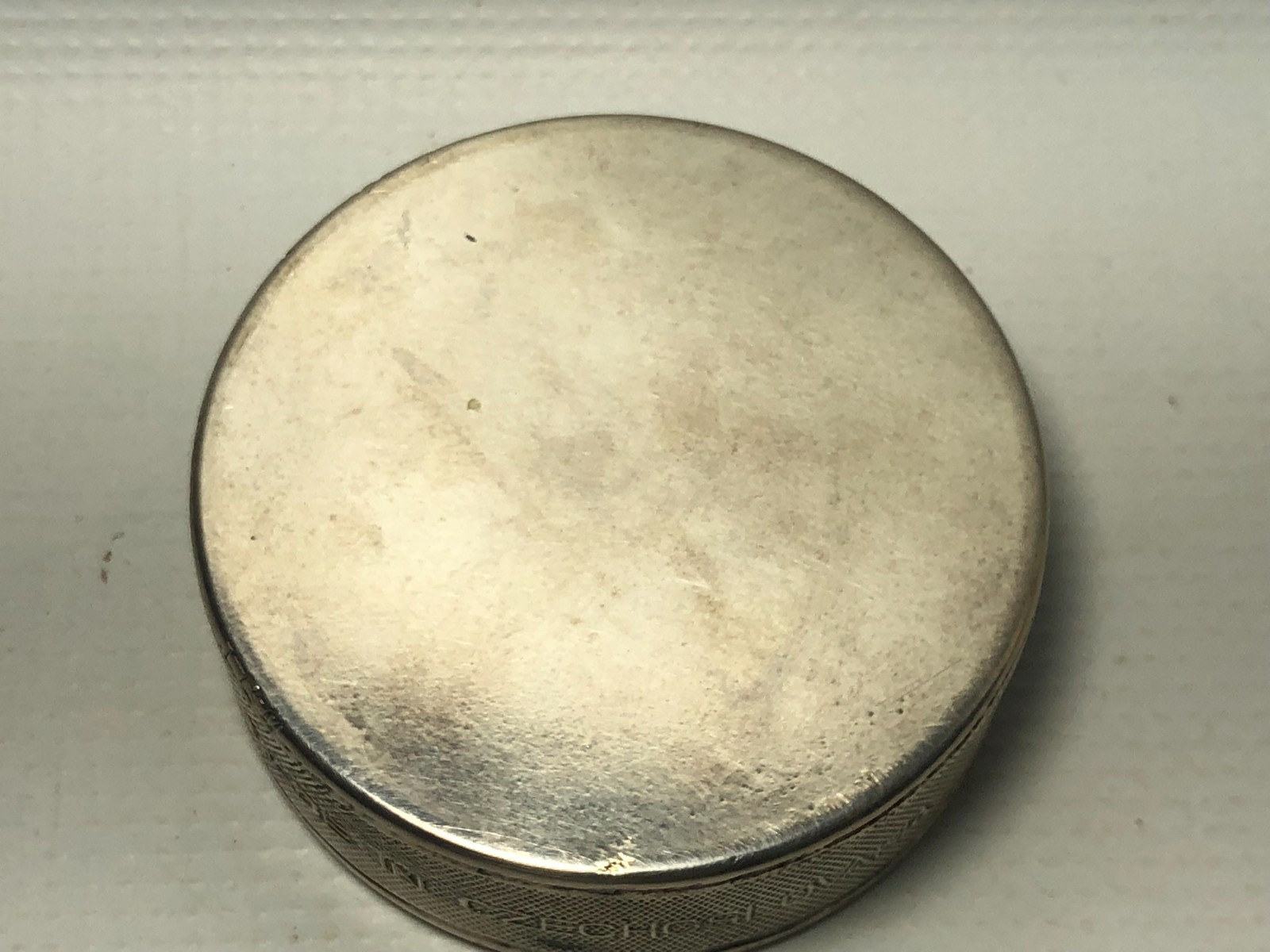 Silver Plated Official Hockey Puck Made in Czechoslovakia