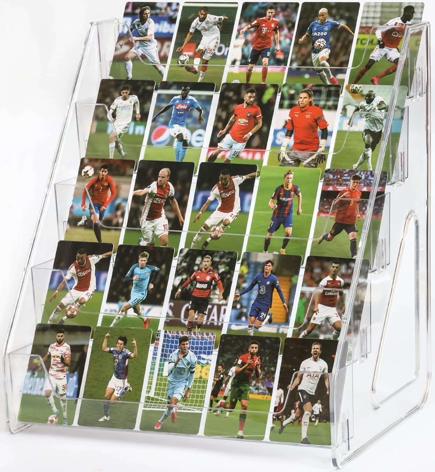 Card Display Stand set of 2, Clear 5-Tiered Shelf For Greeting Card, Stickers…