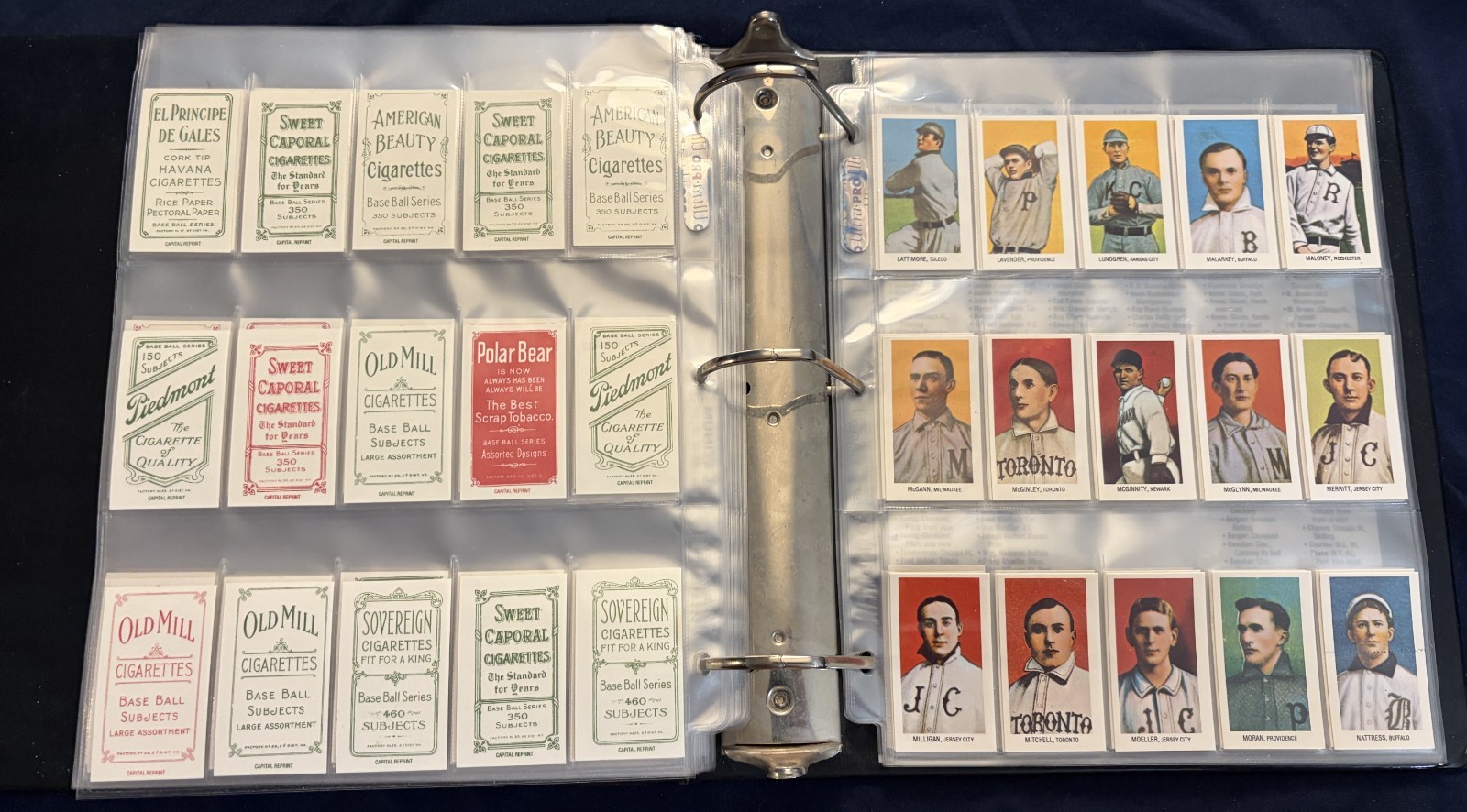 1983 T-206 The Monster Reprint Baseball Mini Card Set in Pages & Binder