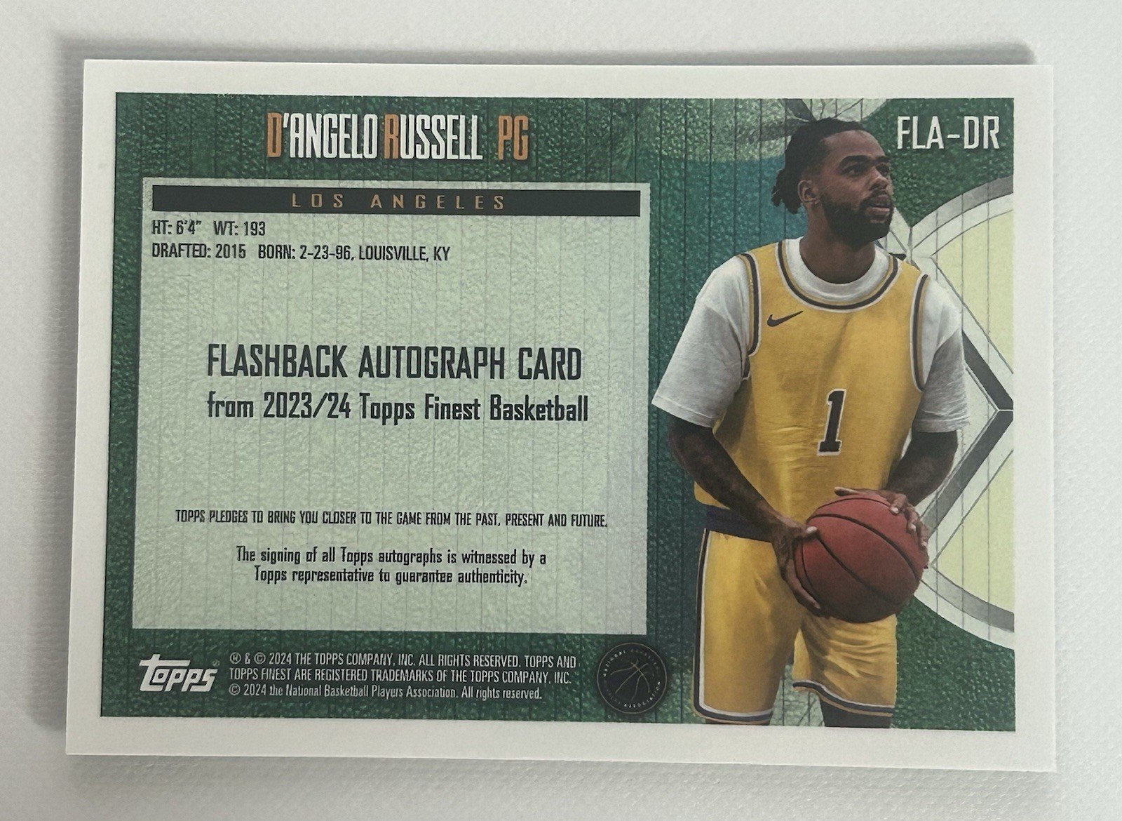 2023-24 Topps Finest D’Angelo Russell #FLA-DR Auto Geometric Refractor /25 SSP