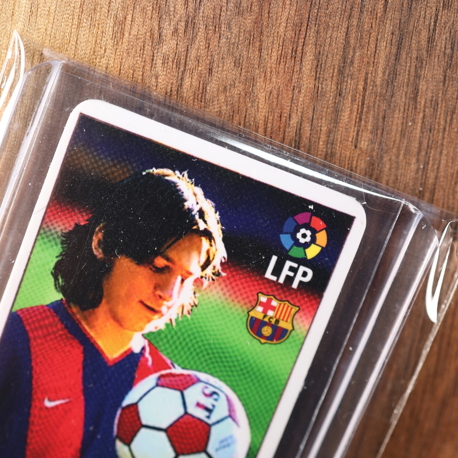 2004 Lionel Messi #30 LFP Italian Promo Mini Card Campiones Barcelona