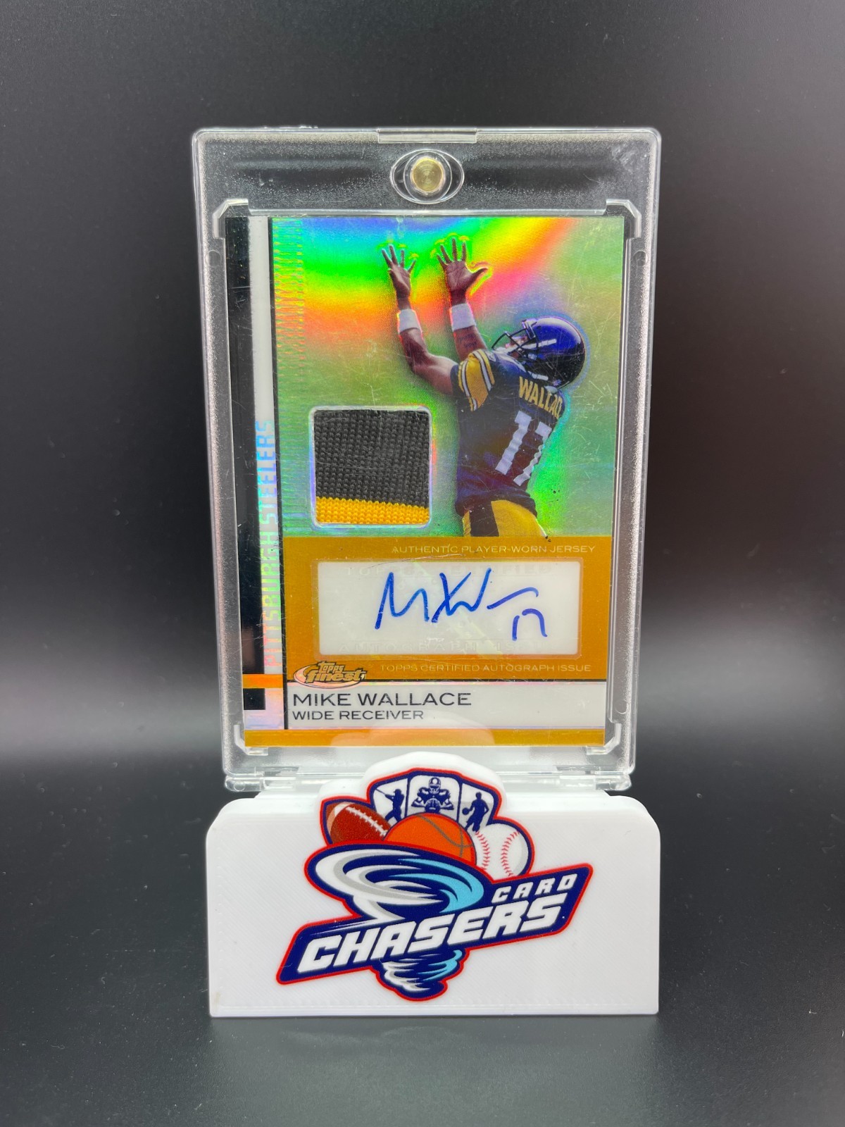 2009 Topps Finest Refractor #63 Mike Wallace /25 Patch Auto RC Rookie