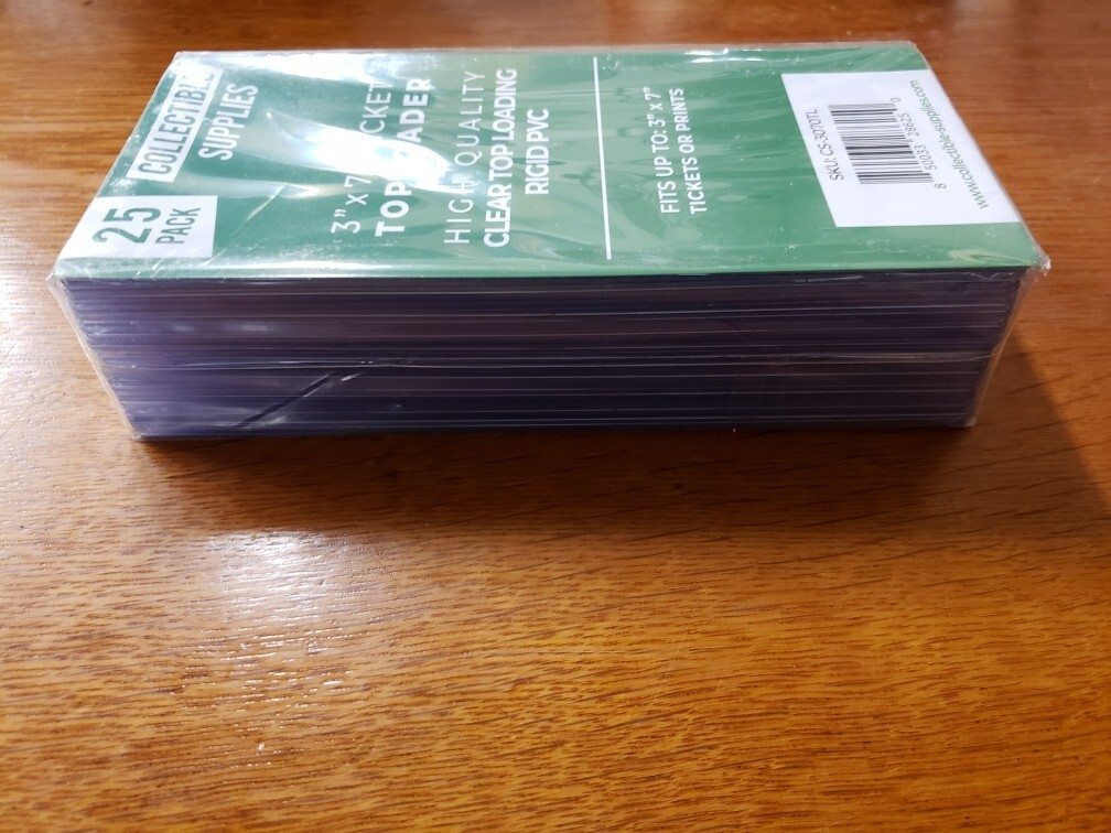 25 CBG Clear 3×7 Rigid PVC Toploaders for Tickets and Currency – New