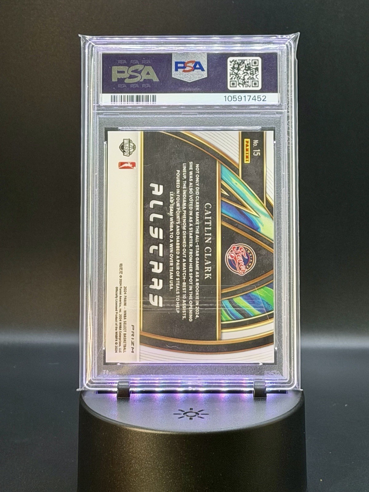 2024 Select WNBA Caitlin Clark All-Stars Flash Prizm RC PSA 9 Indiana Fever ⭐️