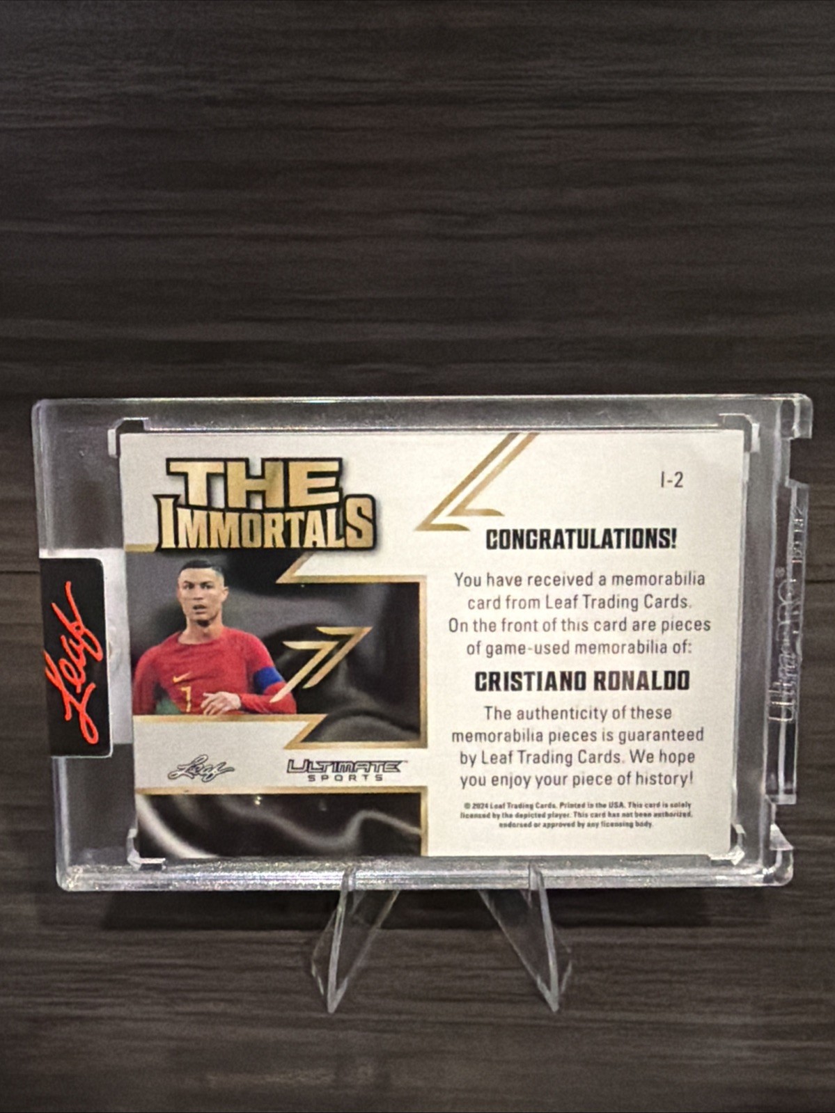 2024 Leaf Ultimate Cristiano Ronaldo SSP Immortals Four Game Used Jersey #d 1/3