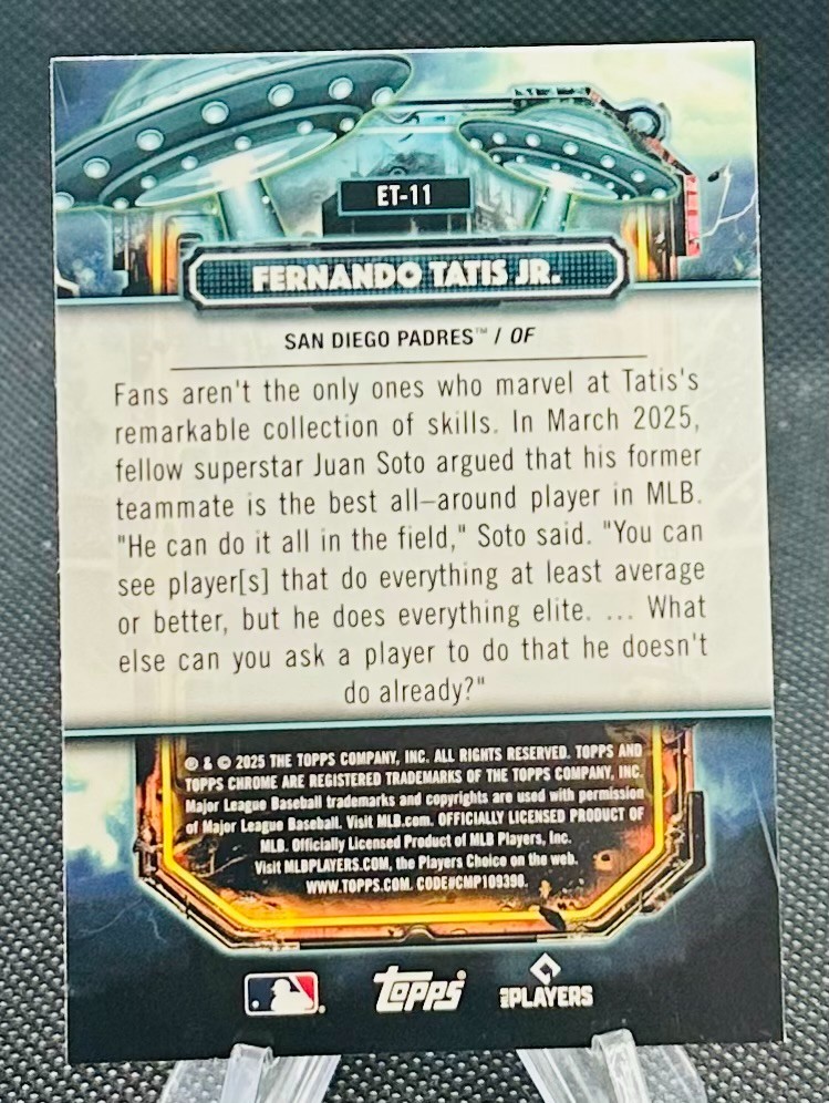 2025 Topps Cosmic Chrome Extraterrestrial Talent Fernando Tatis Jr. Padres #11
