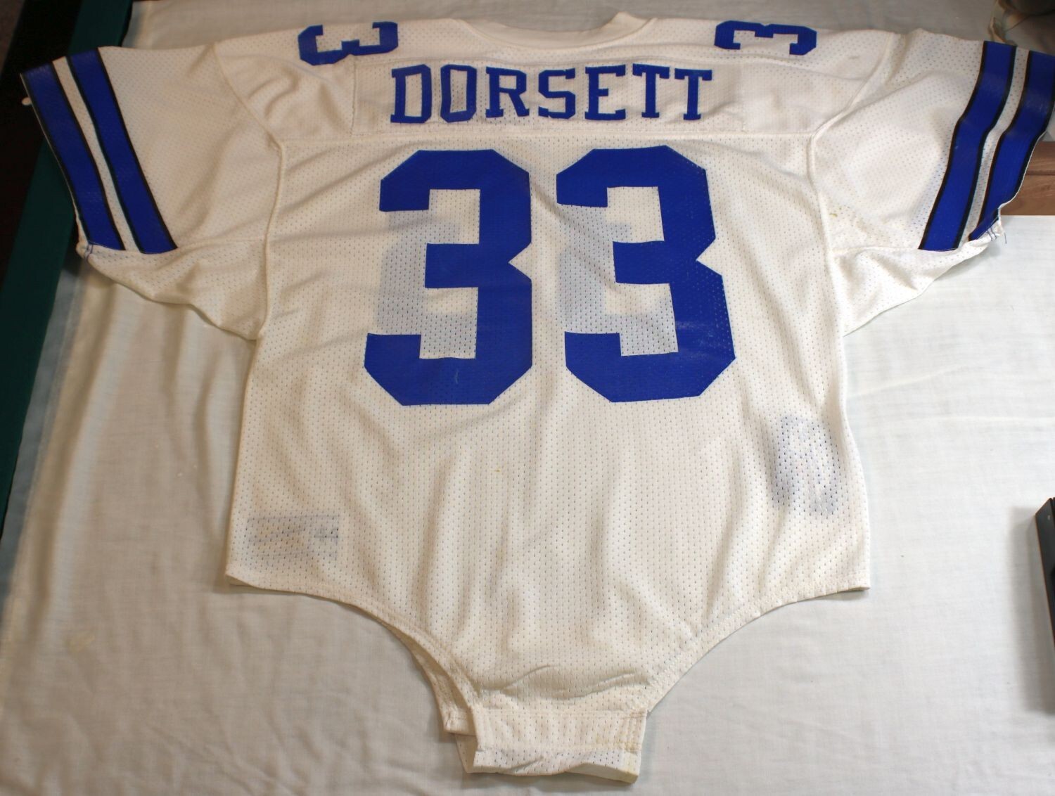Tony Dorsett Televised Game Worn Jersey 8/17/85 w/Crotch Flap Grey Flannel COA