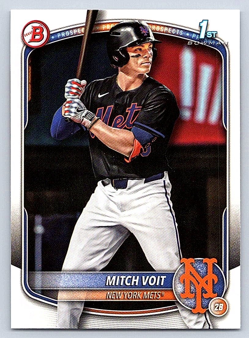 MITCH VOIT METS RC 1st card 2025 BOWMAN DRAFT #BD-71