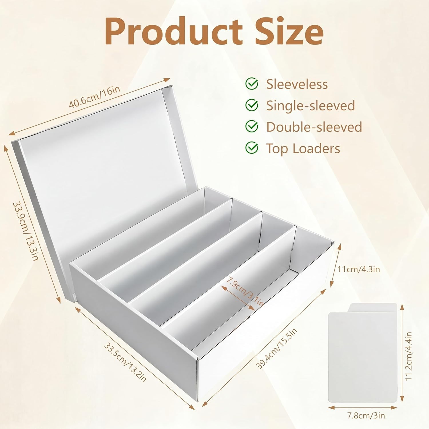 Collectible Card Storage Solution – 2-Pack Durable Folding Boxes for 3200 Cards