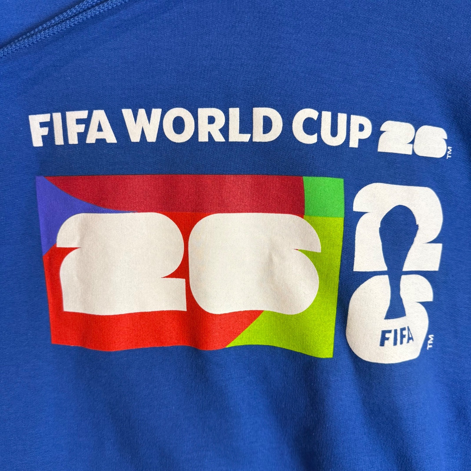 FIFA World Cup 26 Sweatshirt Mens L Blue Soccer Outerstuff Fleece Hoodie