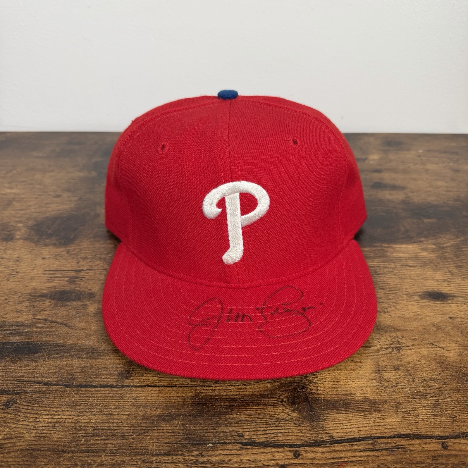 VTG Phillies 1994 Jim Fregosi Autograph Hat New Era Diamond Collection Wool 5950