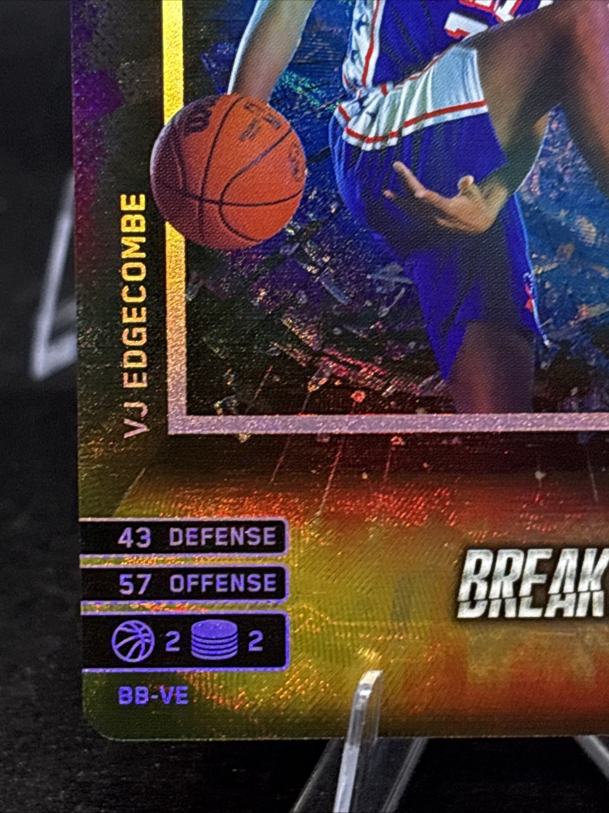 2025 Topps Match Attax VJ Edgecombe Breakthrough Baller 76ers RC #BB-VE Rookie