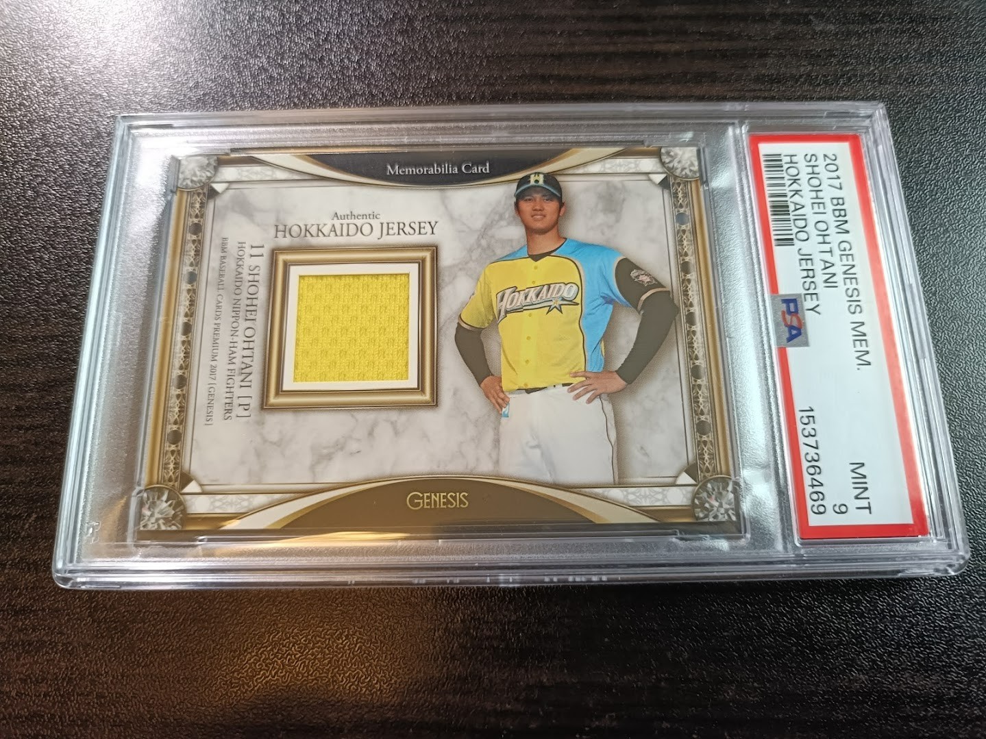 Shohei Ohtani BBM 2017 Genesis Jersey /300 PSA9 MINT