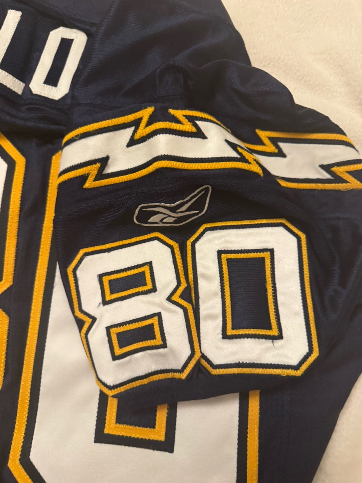 2006 Game Worn Dan Diego Chargers Reebok Home Jersey #80 Malcom Floyd.