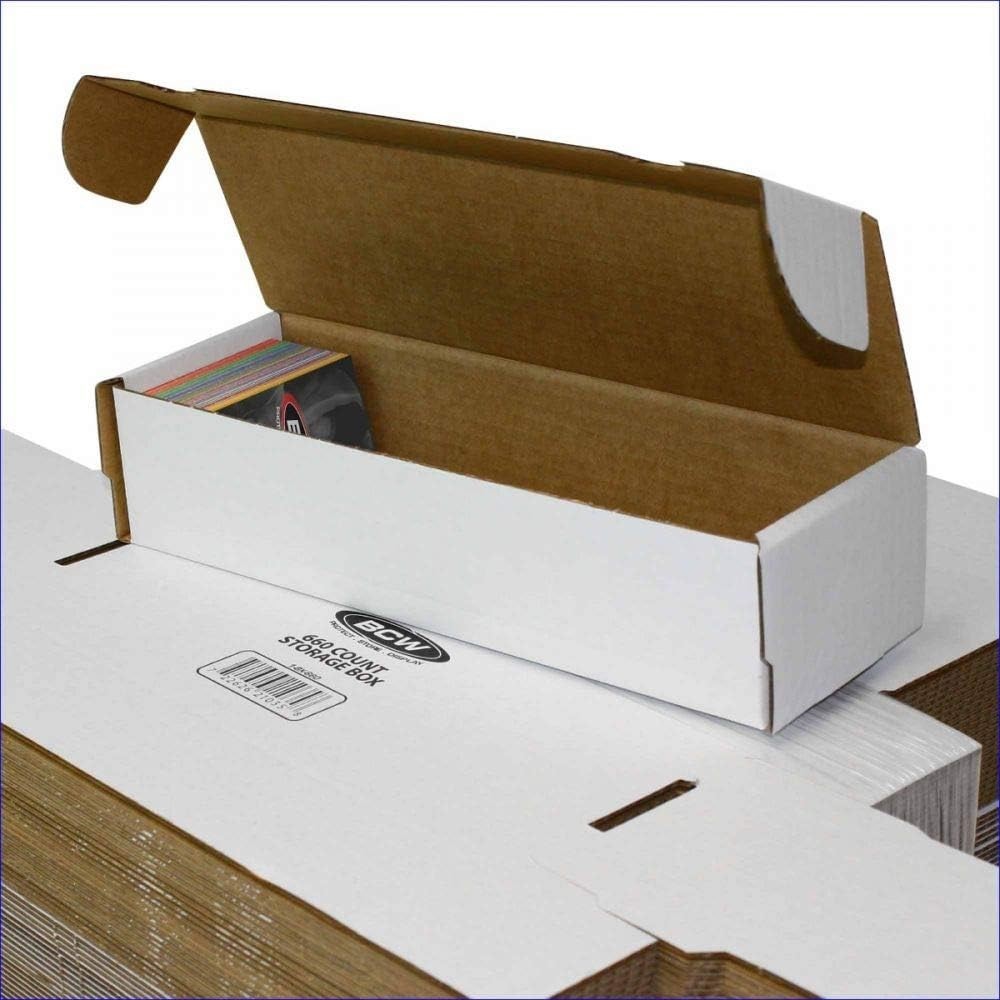 10 BCW 660 Count Corrugated Cardboard Boxes Baseball Trading Cards Storage DEAL