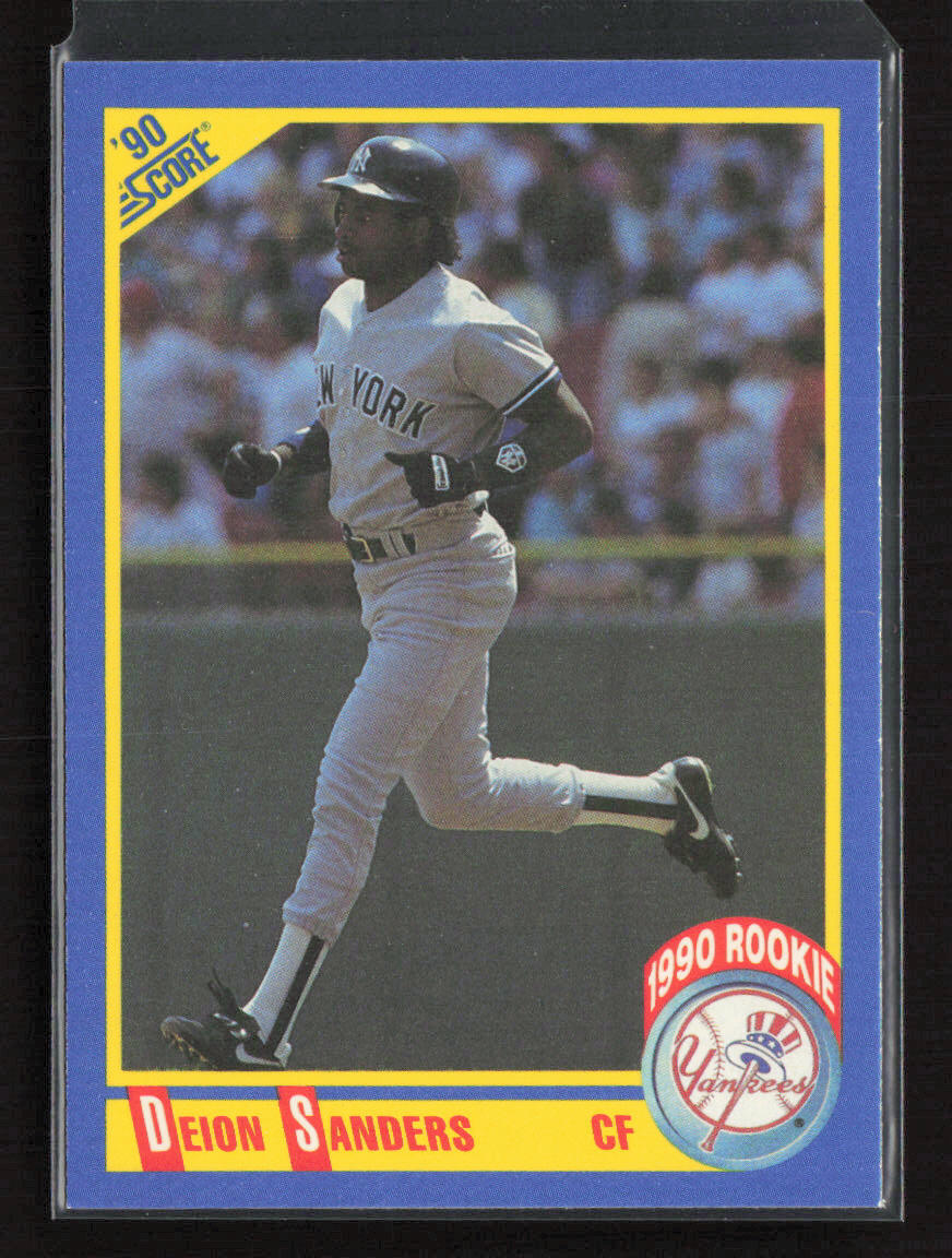 1990 Score #586 Deion Sanders New York Yankees Rookie NM