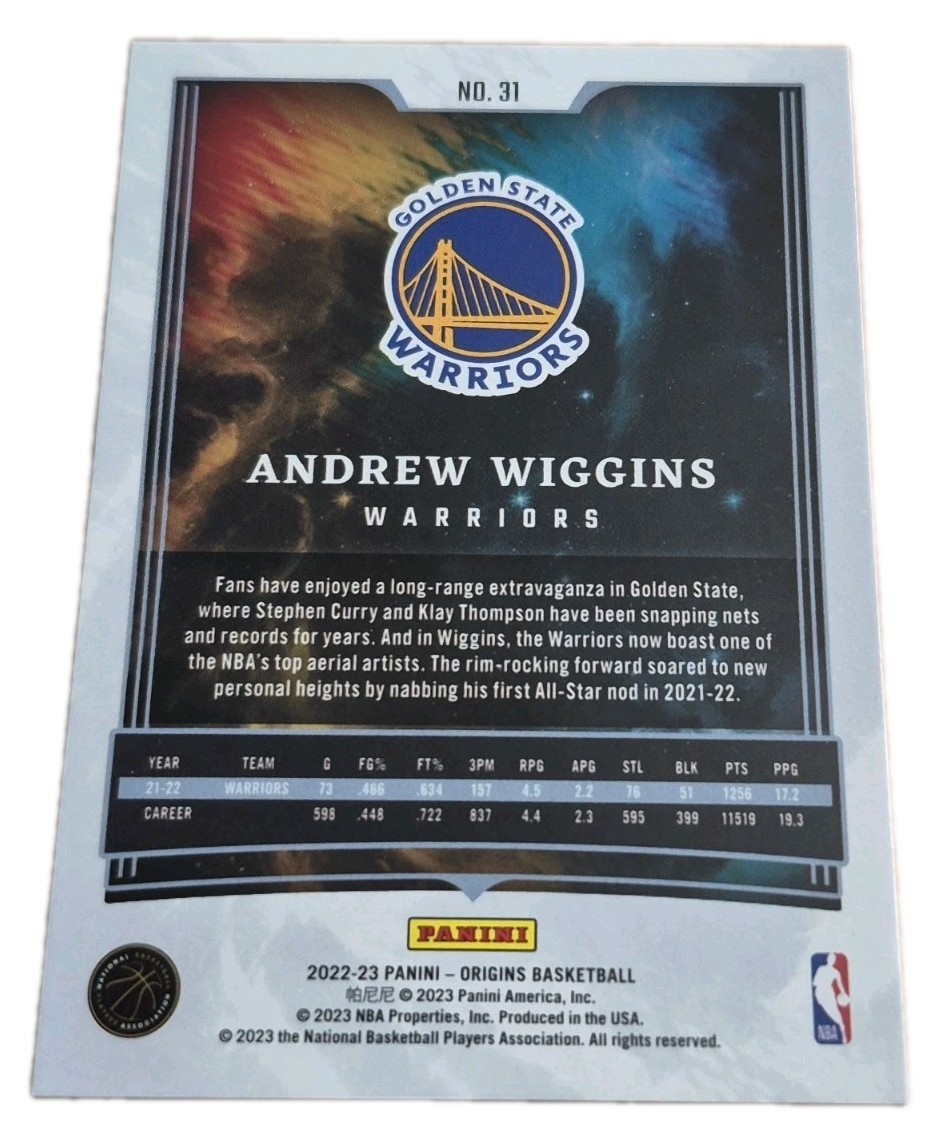 2023 Panini Origins Andrew Wiggins #31 Golden State Warriors Basketball Card (B1
