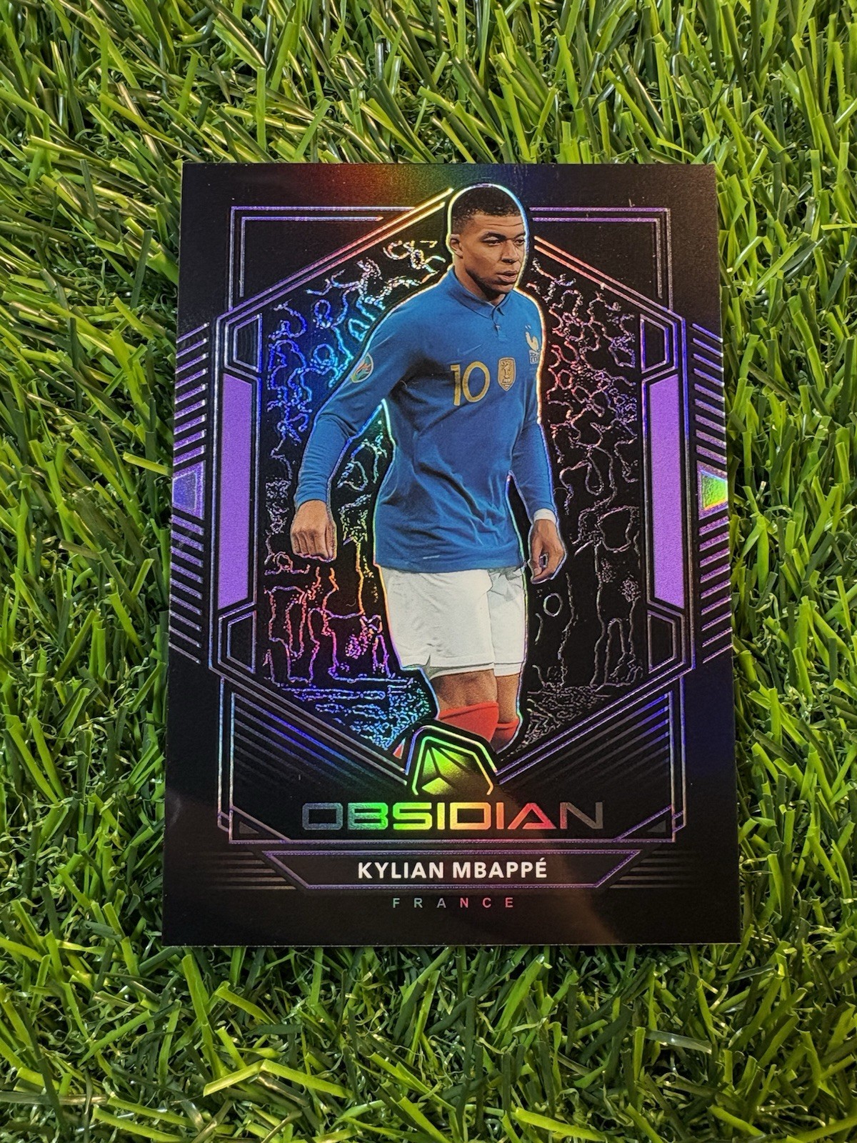 2019-20 Panini Obsidian – Kylian Mbappe Electric Etch Purple /65 France #43