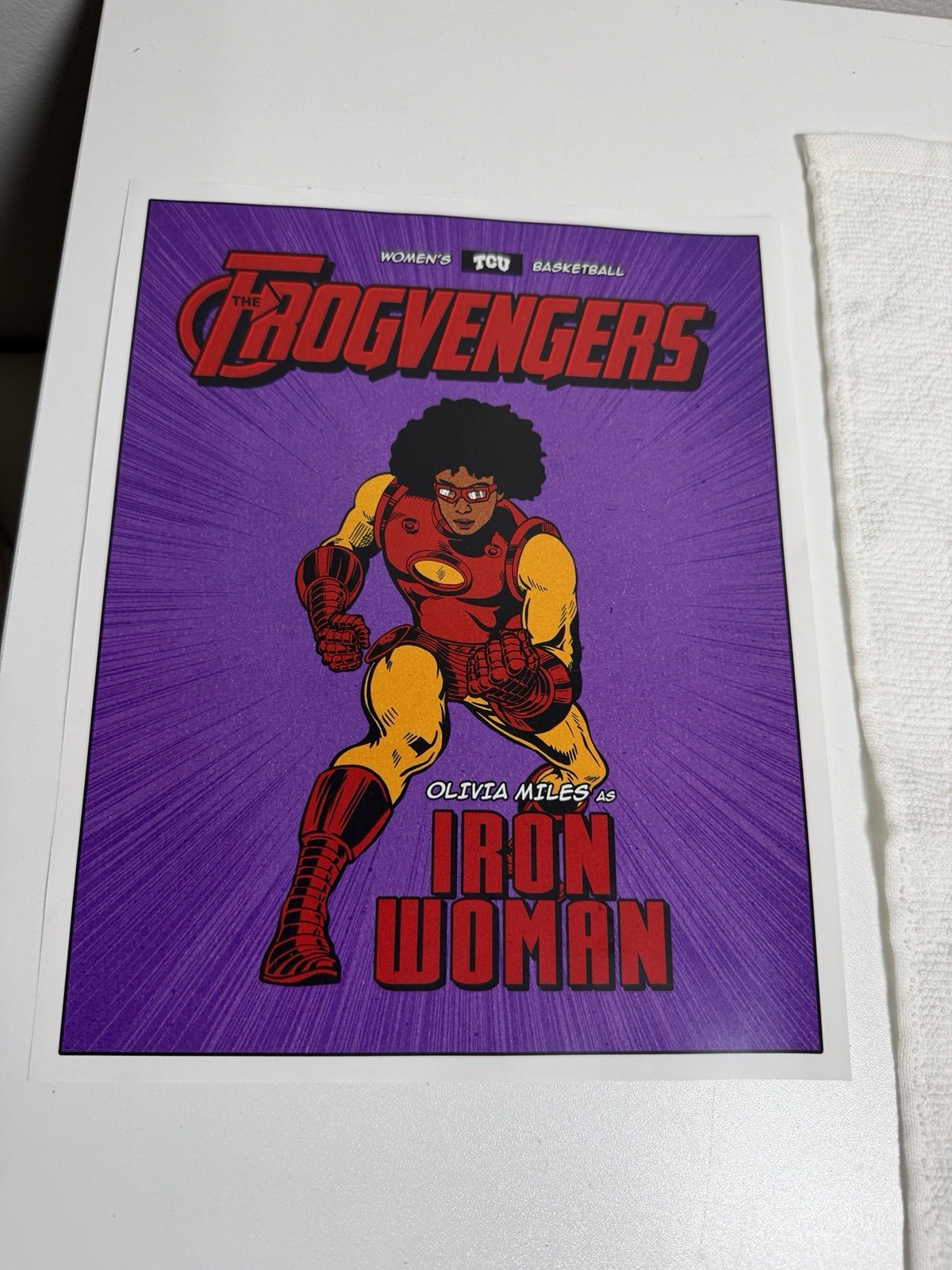 Olivia Miles TCU Women’s Basketball Iron Woman Poster Minnesota Lynx WNBA Rookie