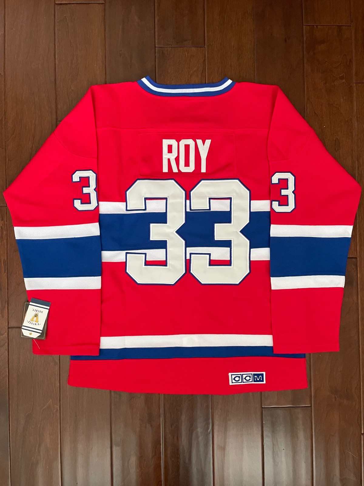 Vintage Patrick Roy Montreal Canadiens 1993 Stanley Cup jersey red men’s size