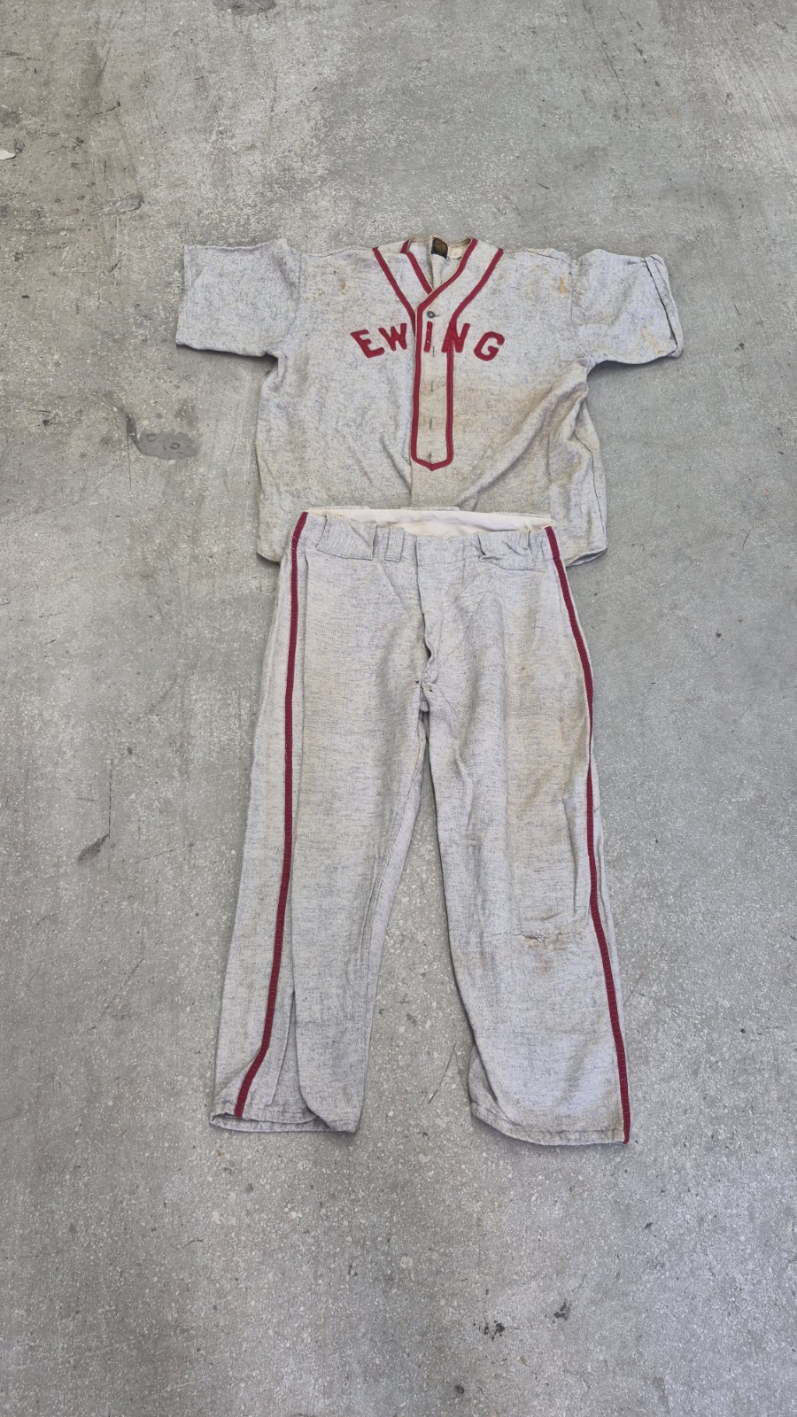 1950s Baseball Uniform Wool Junior American Legion Ewing Post 314, New Jersey