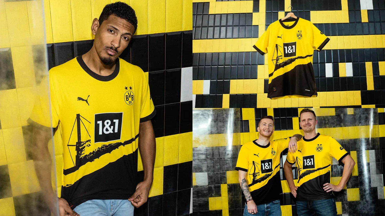 ORIGINAL Borussia Dortmund 2023-24 HOME KIT JERSEY BY PUMA – DRYCELL, S – L – XL