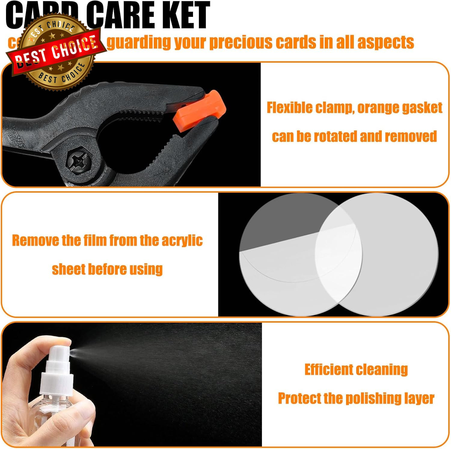267 Pcs Card Care Clean Kit Trading Card Cleaning Kit with Fixing Jig….