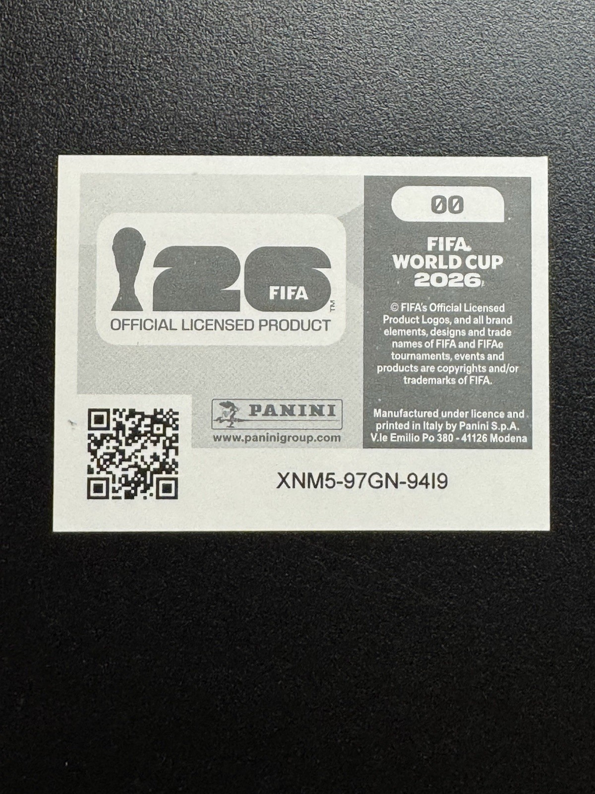 2026 Panini FIFA World Cup Sticker Collection 00 Panini Logo FOIL