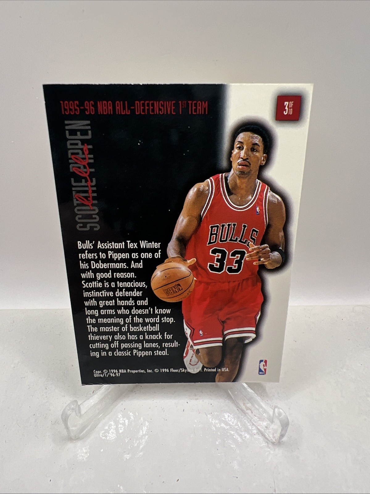 1996-97 FLEER ULTRA FOIL FULL COURT TRAP SCOTTIE PIPPEN #3 CHICAGO BULLS HOF