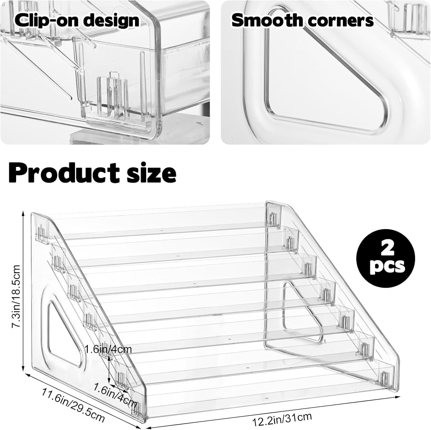 2 Pack 7 Tier Acrylic Card Display Stand, 7-tiers Versatile Display for Tradi…