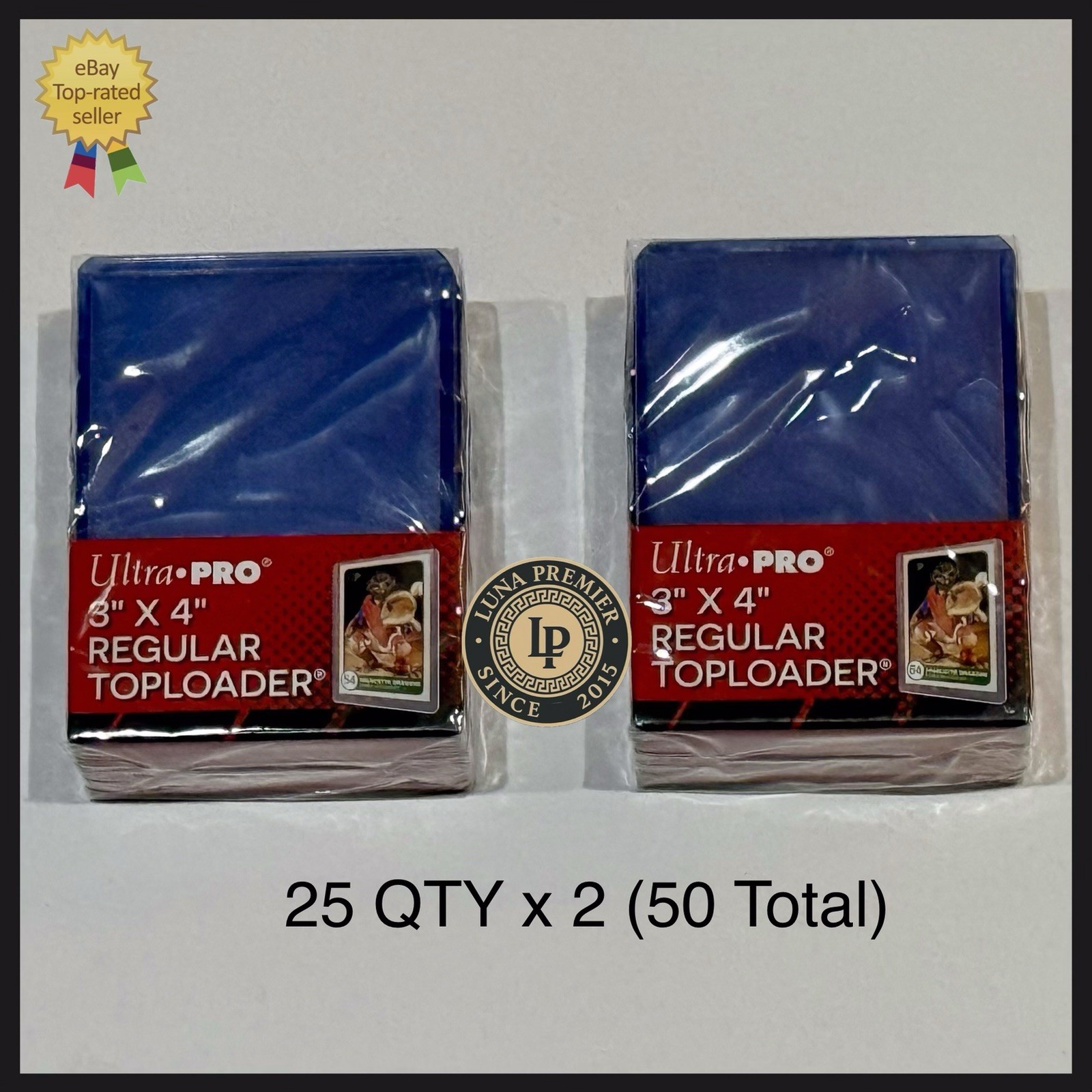 Ultra PRO 25 Pack 3″x4″ Clear Regular Toploaders Jersey Cards Protector Storage