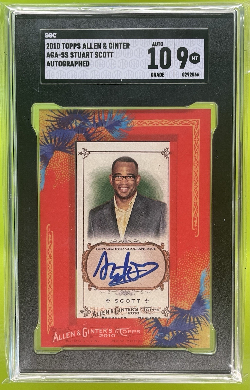 RARE 2010 Topps Allen & Ginter SSP STUART SCOTT AUTO ESPN Sportscenter SGC 9