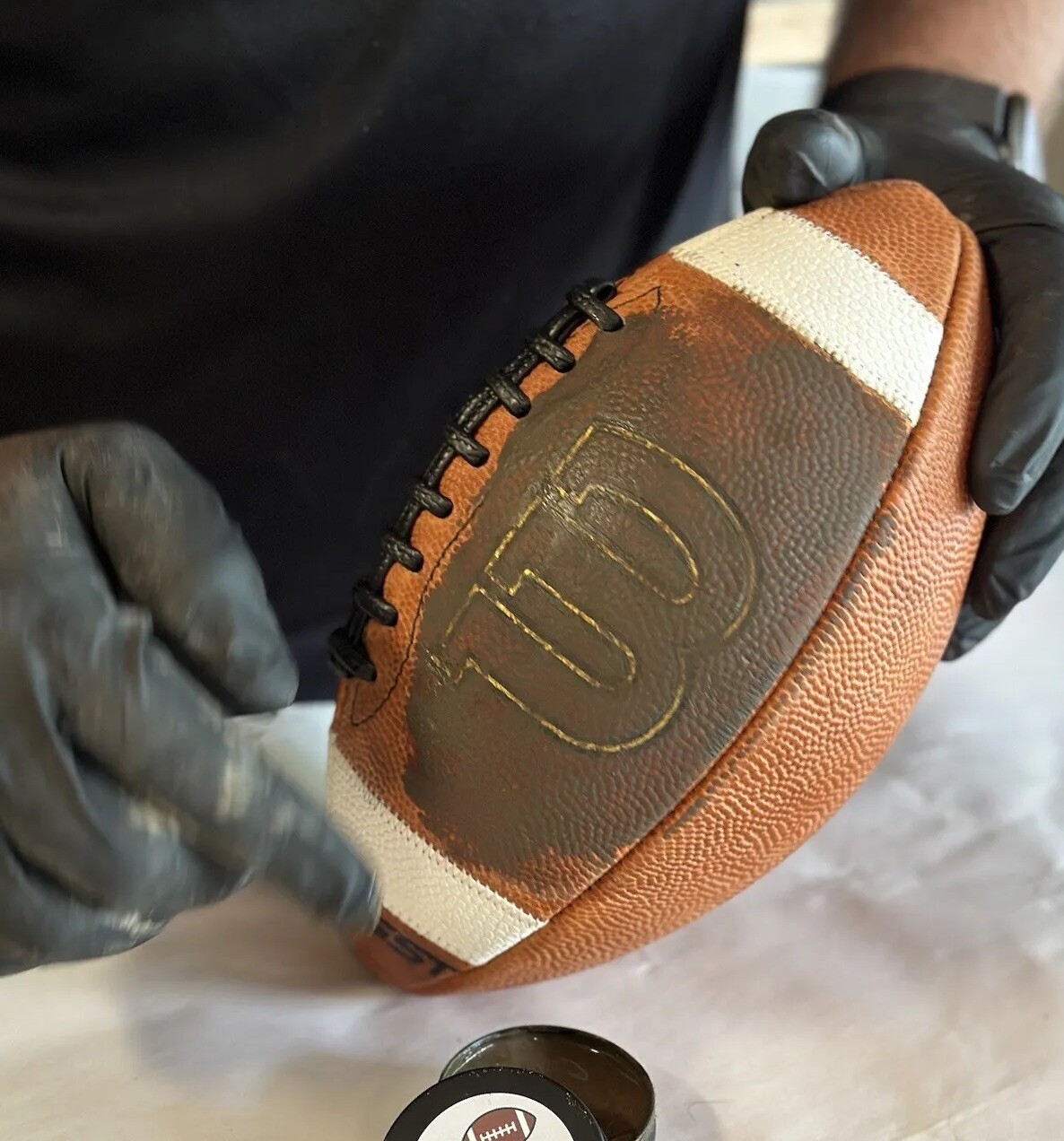 LBC Football Prep Butter 2oz Size Rubbing Mud Compound Game Prepping Footballs