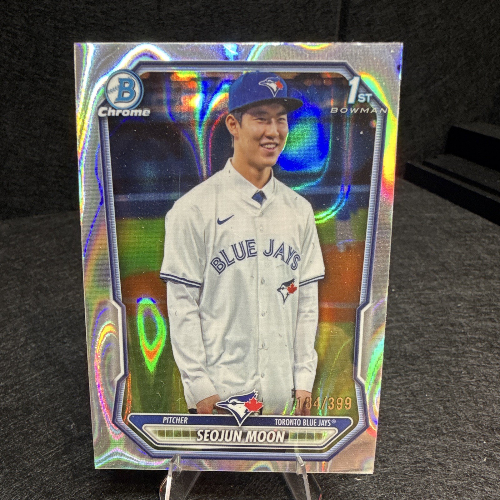 Topps 2026 Bowman Chrome Prospects Seojun Moon Blue Jays BCP-127 Lava /399 RC
