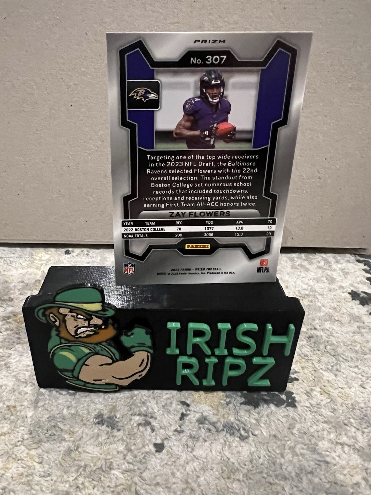 2023 Panini Prizm – Rookies – Zay Flowers #307 Silver Prizm (RC) – Ravens