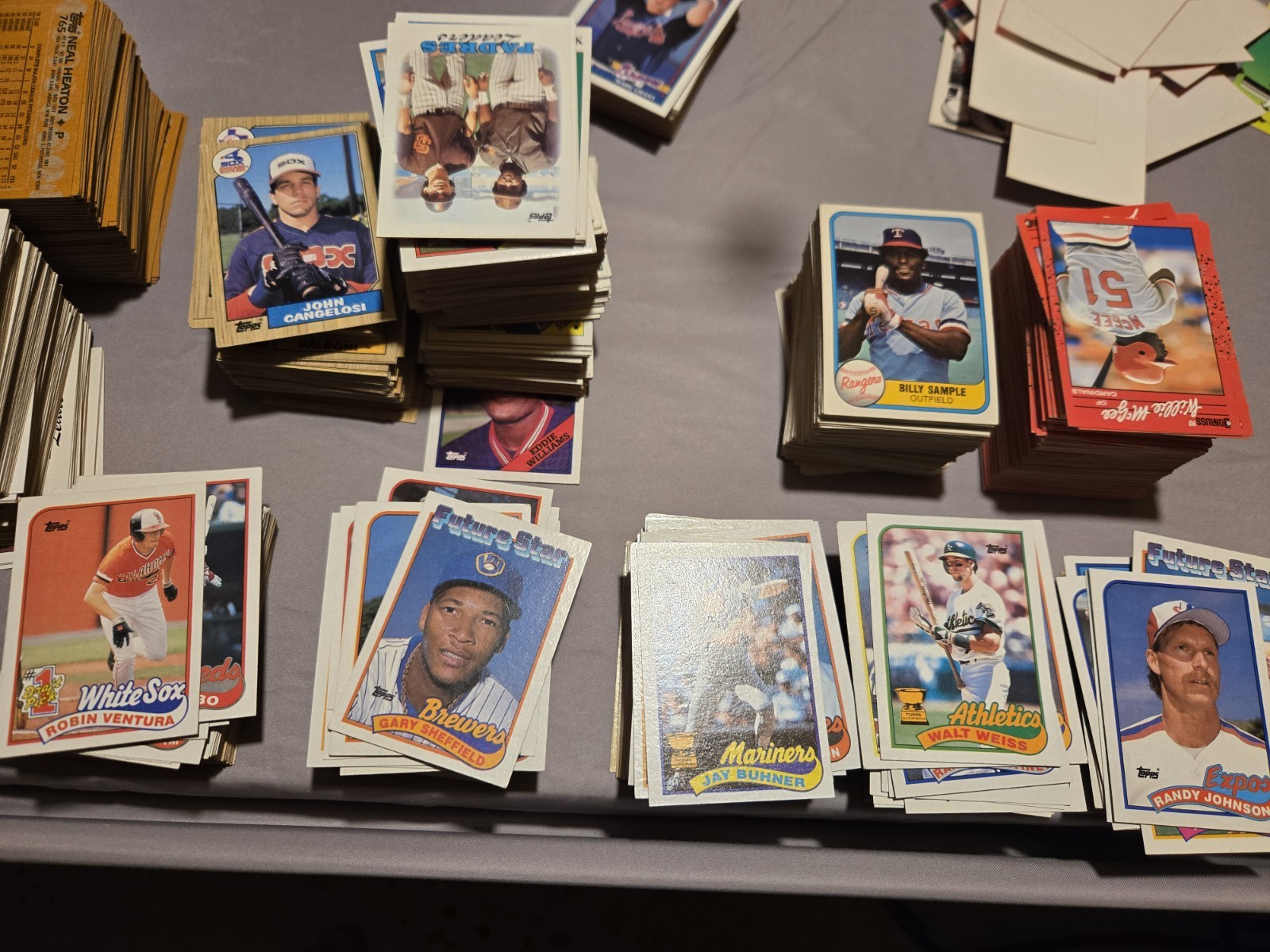 Mixed LOT Baseball Cards 80’s-90’s 450+ Cards. Unopened Packs, Hof F, and More.