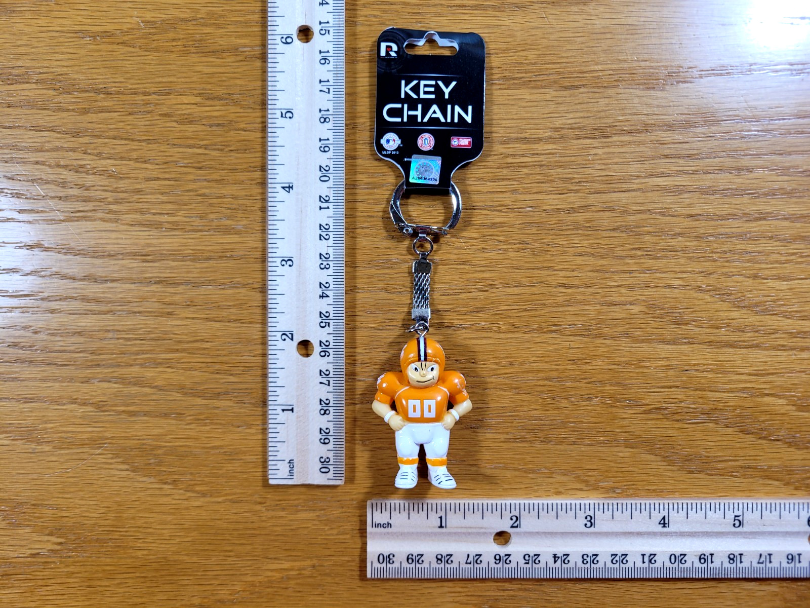 Clemson Tigers Keychain Resin Orange White Lil’ Sports Brat Football Key Ring