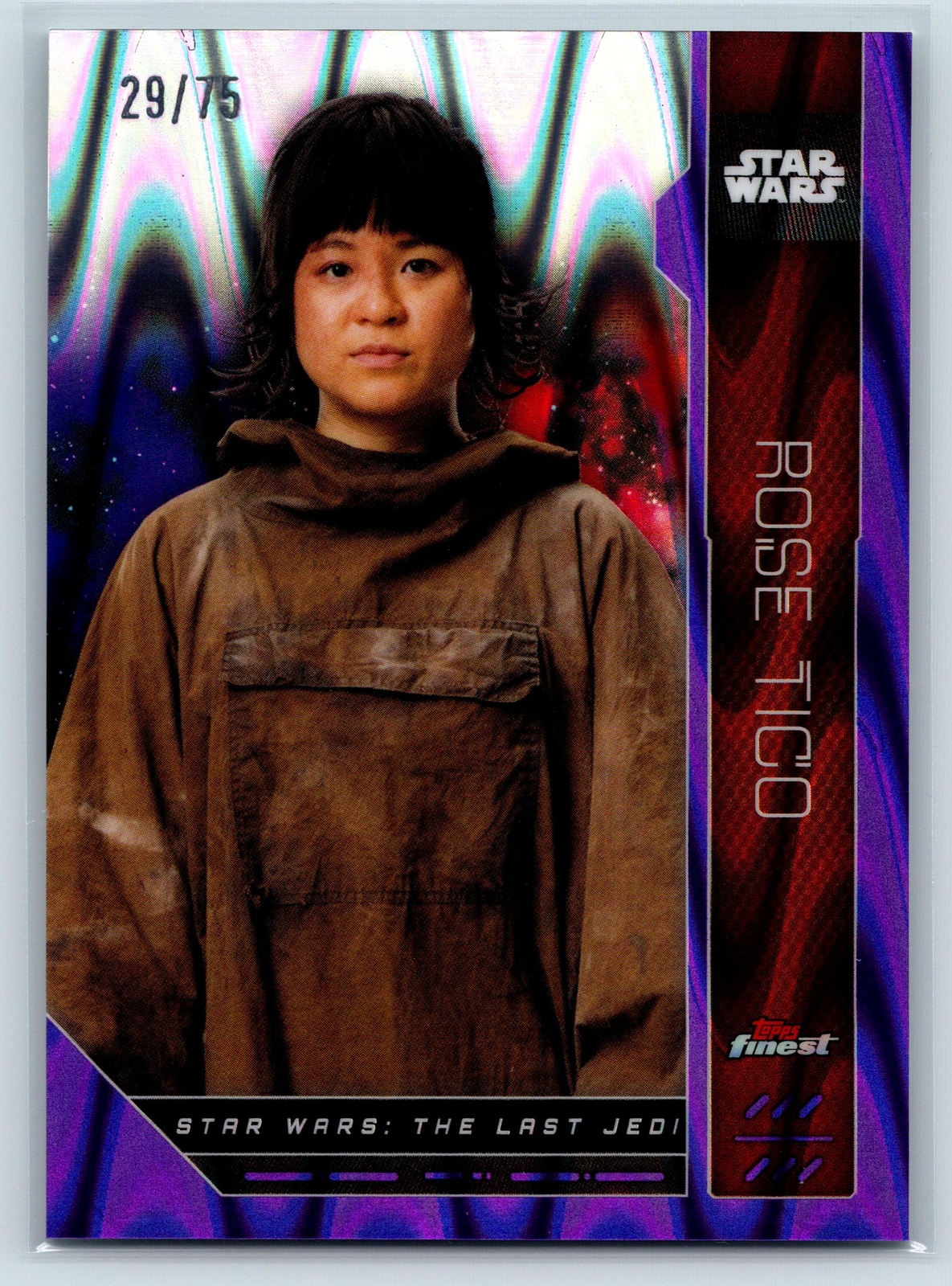 Rose Tico 2023 Topps Finest Star Wars Purple RayWave Refractor #/75 #FN-39
