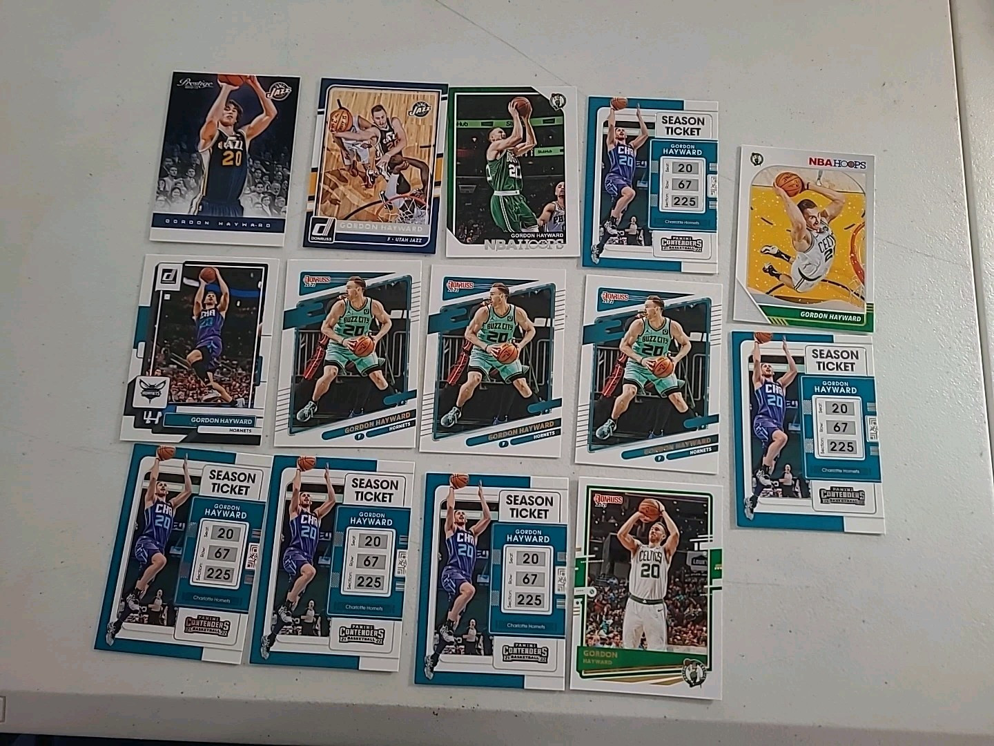GORDON HAYWARD 28 CARD NBA LOT MIX YEARS + MFG JAZZ CELTICS HORNETS