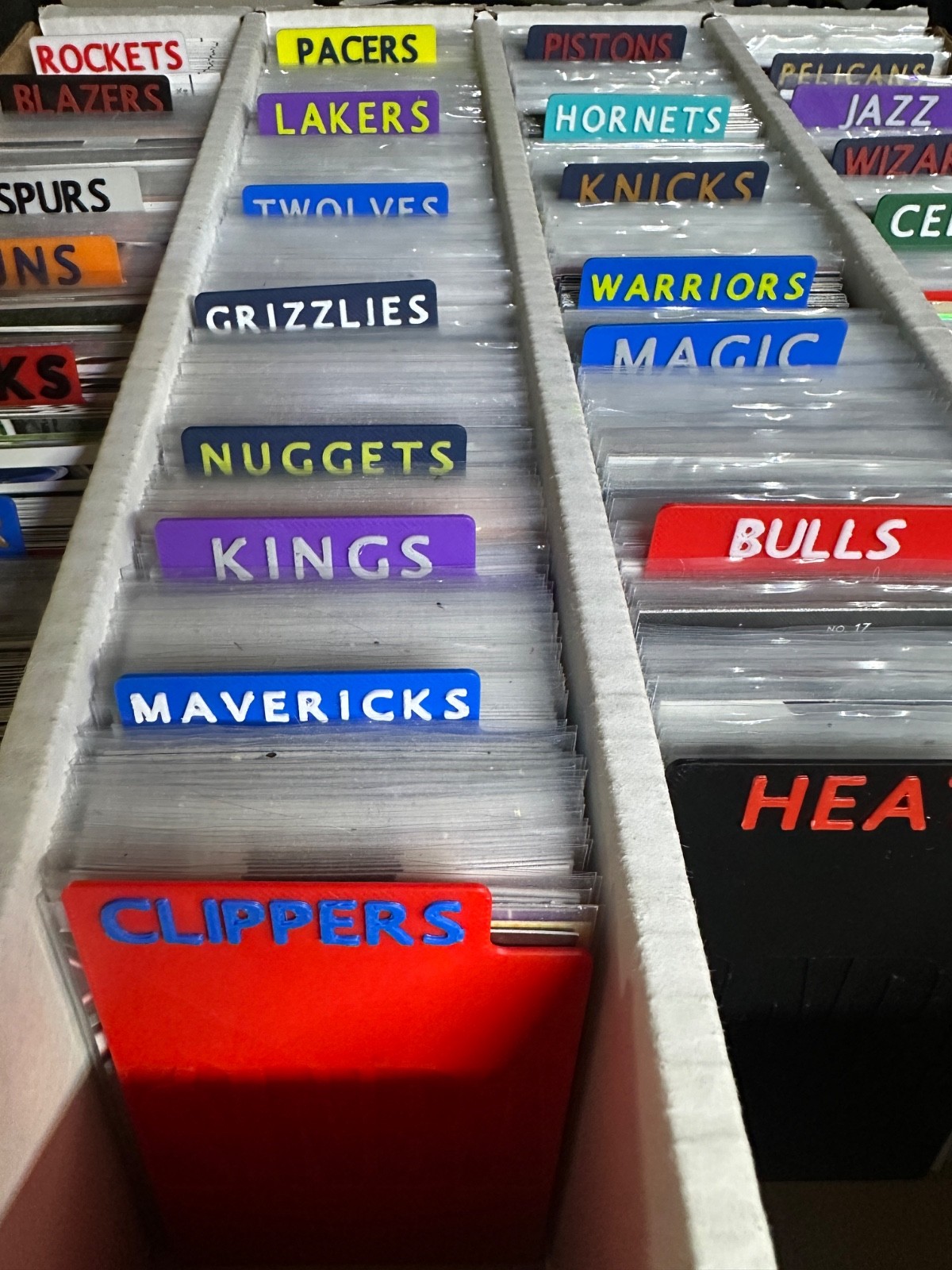 (30) STANDARD NBA Team Sports Card Dividers BASKETBALL Trading MADE IN USA
