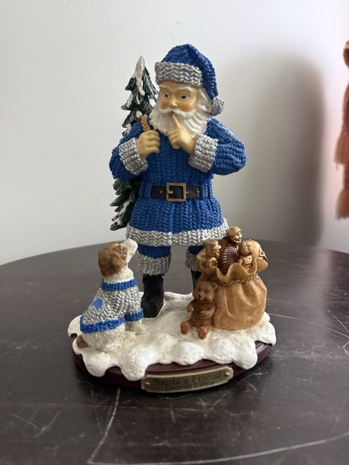 VTG 2002 Detroit Lions Christmas Santa The Memory Company Santa’s Friend NFL