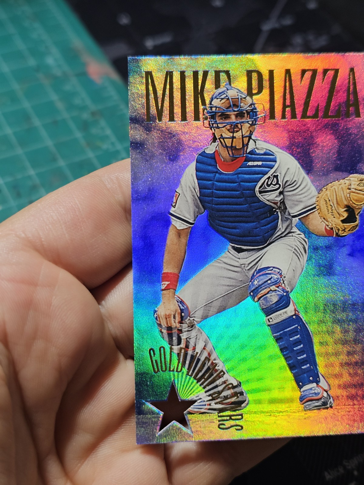 95 1995 Leaf GOLD LEAF STARS 2487/10000 #11 Mike Piazza DIE CUT STAR LA Dodgers