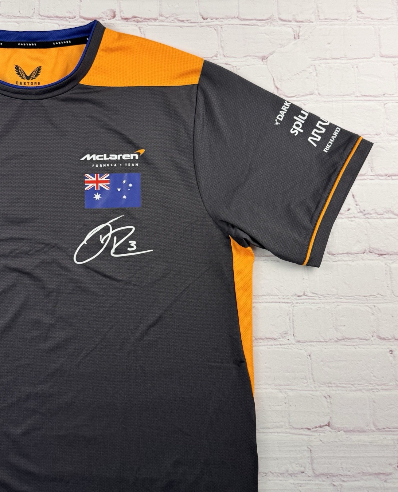 McLaren F1 Team #3 Ricciardo Castore Polo Shirt Mens Sz XL Formula 1